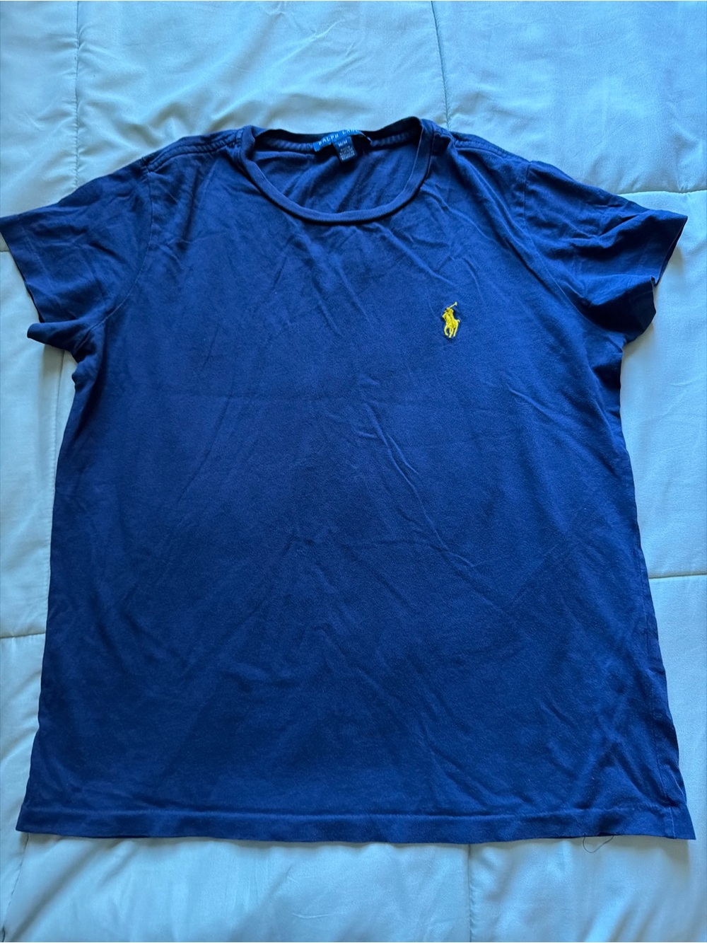 Ralph Lauren Navy Blue Polo Tee with Yellow Pony Logo